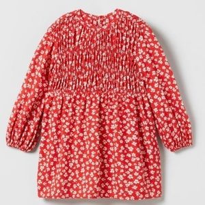 NWT Zara FLORAL SHIRTDRESS size 9-12 months